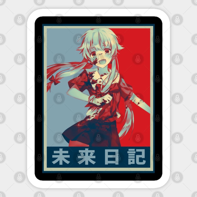 Mirai Nikki Diary Of The Future Sticker by A Cyborg Fairy